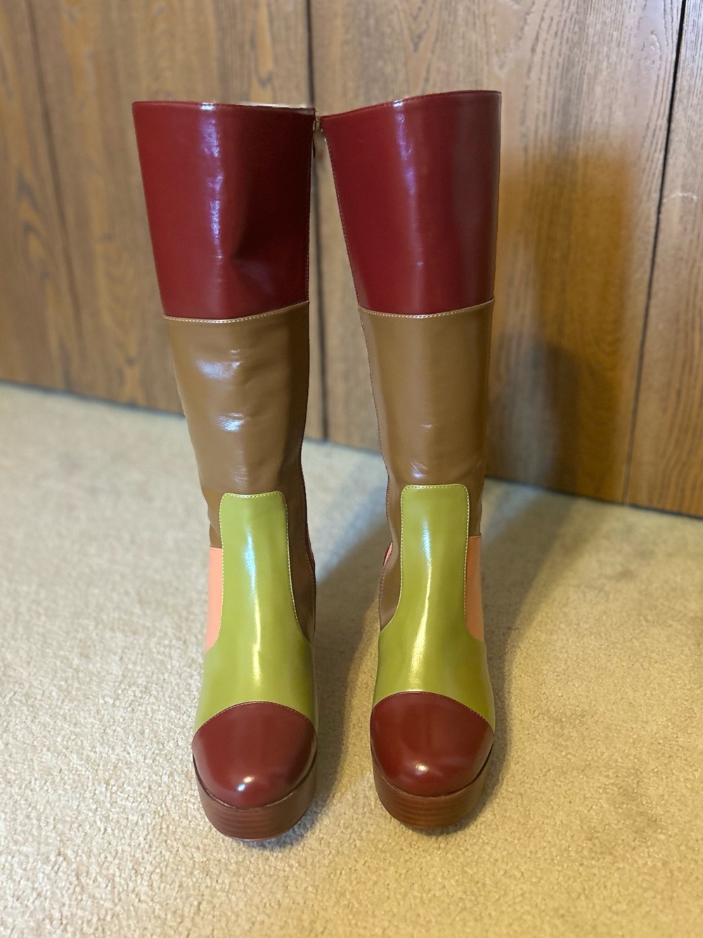 70s Inspired Patchwork Boots - Picture 4 of 5